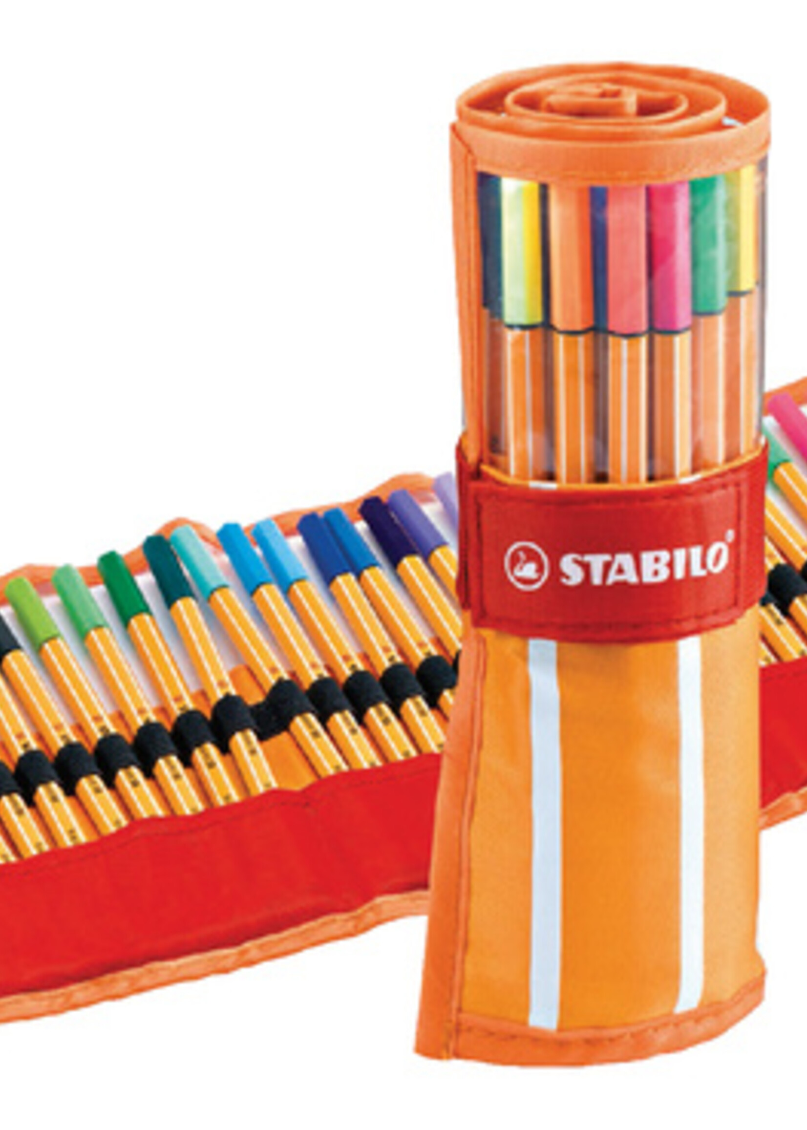 Stabilo Fineliner STABILO point 88 rollerset oranje/rood à 30 kleuren