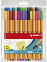 Stabilo Fineliner STABILO point 88 etui à 30 kleuren