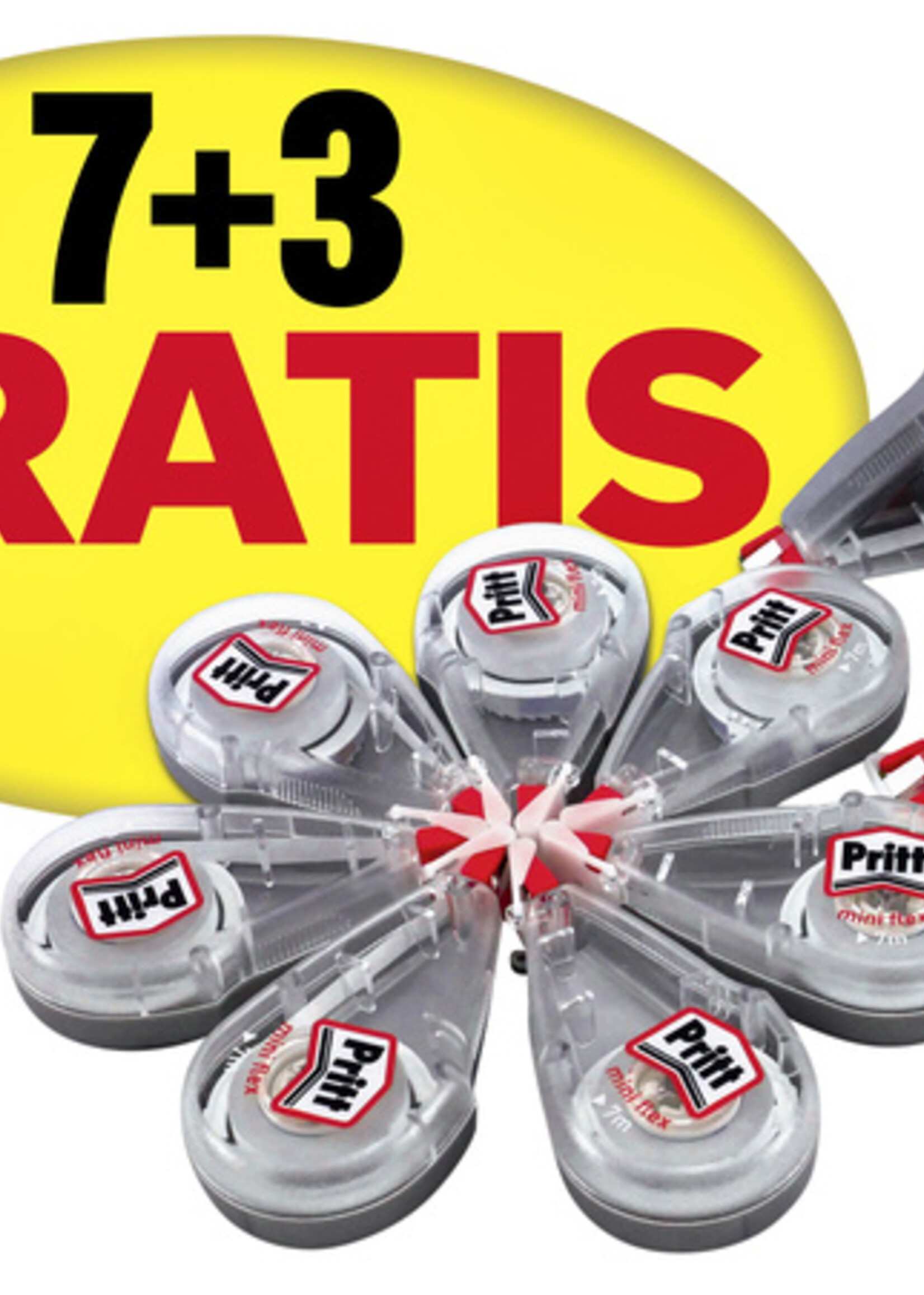Pritt Roller correcteur Pritt Mini 4,2mmx7m Lot économique 7+3 gratuits