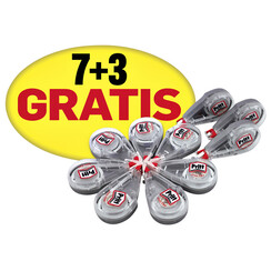 Roller correcteur Pritt Mini 4,2mmx7m Lot économique 7+3 gratuits