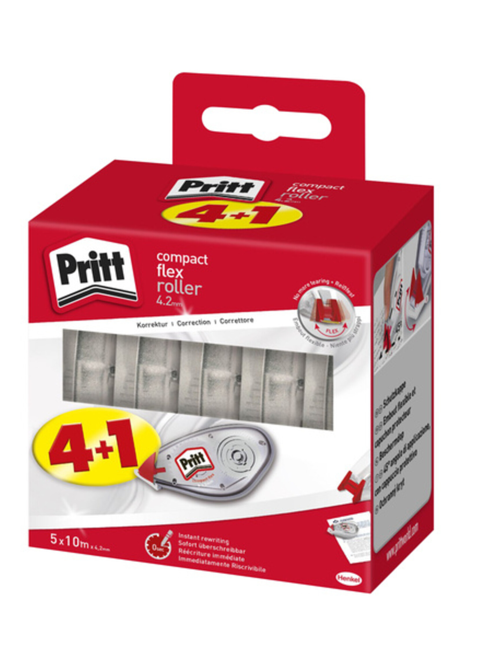 Pritt Correctieroller Pritt compact 4.2mmx10m valuepack à 4+1 gratis