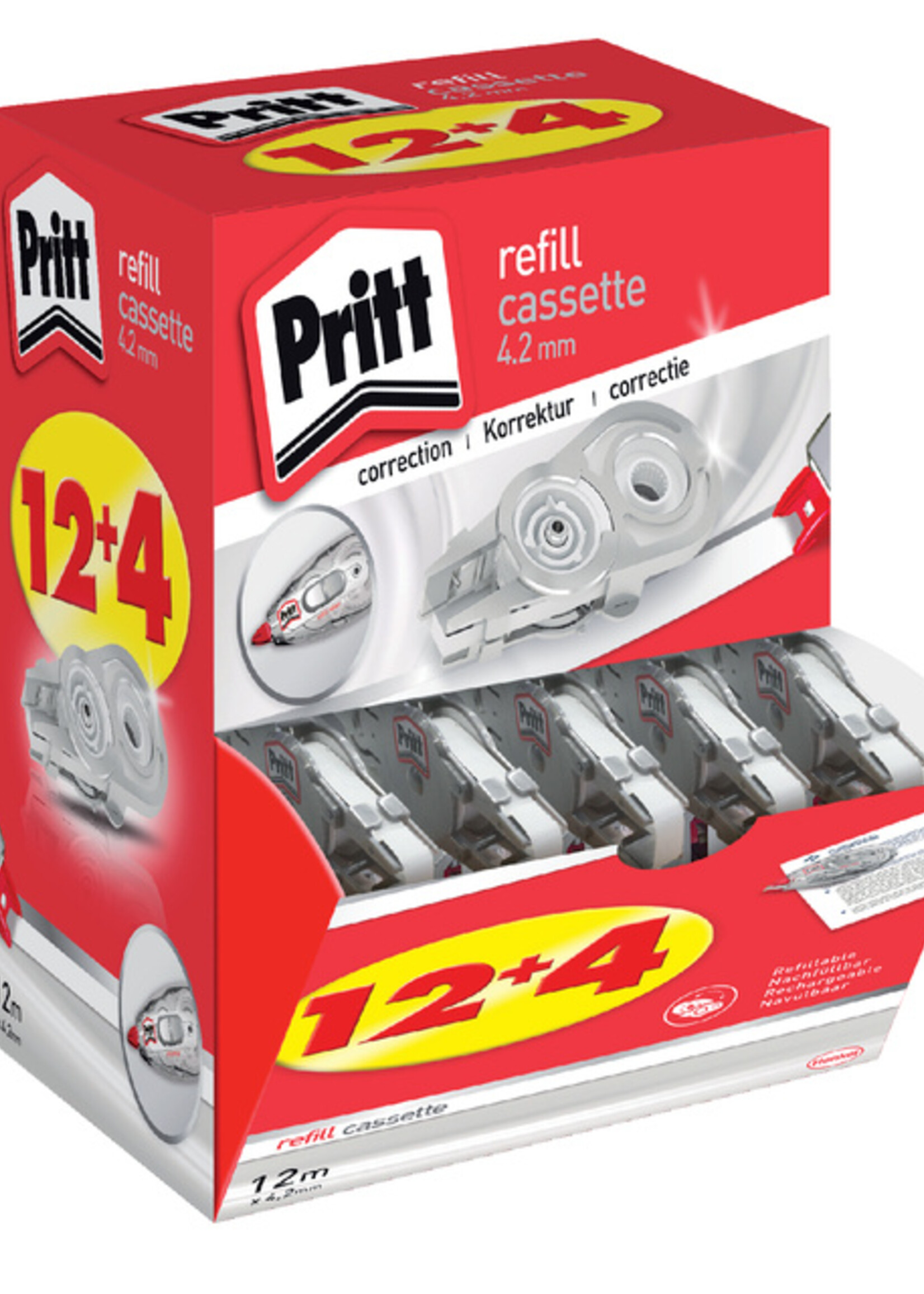 Pritt Recharge roller correcteur Pritt Flex lot 4,2mmx12m 12+4 gratuits