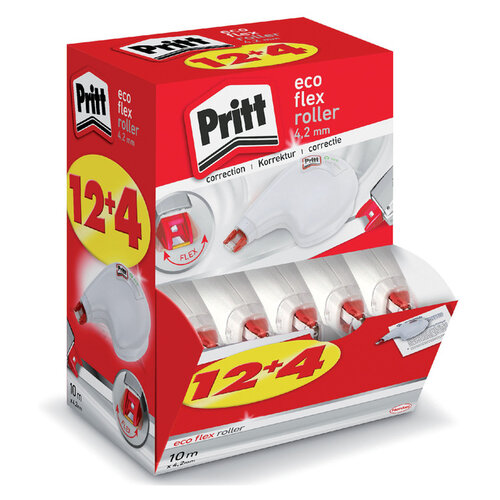 Pritt Correctieroller Pritt 4.2mmx10m eco flex valuepack à 12+4 gratis