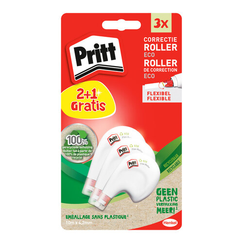 Pritt Roller correcteur Pritt 4,2mmx10m Eco flex blister 2+1 gratuit