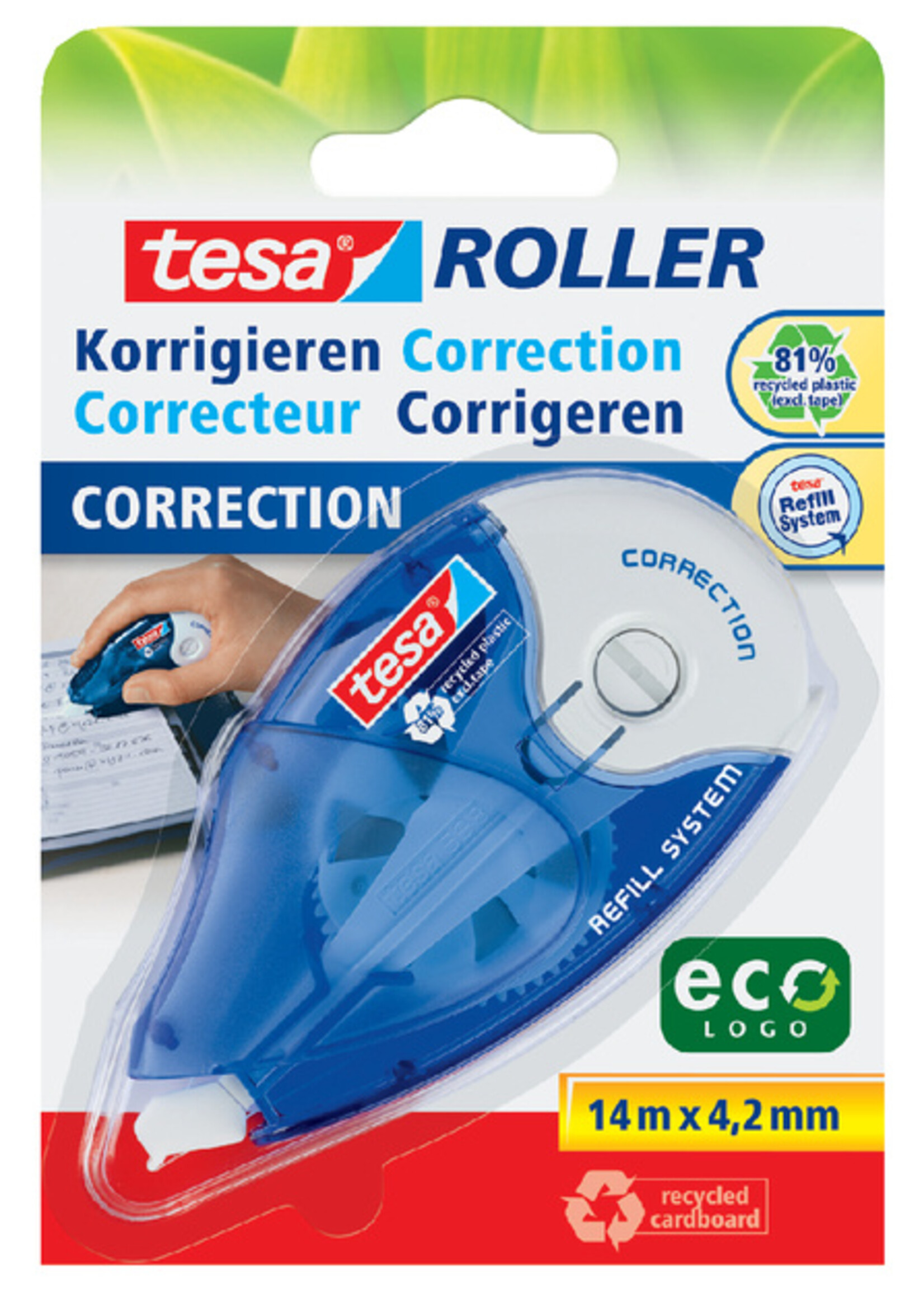 Tesa Roller correcteur rechargeable Tesa ECO 4,2mmx14m sous blister