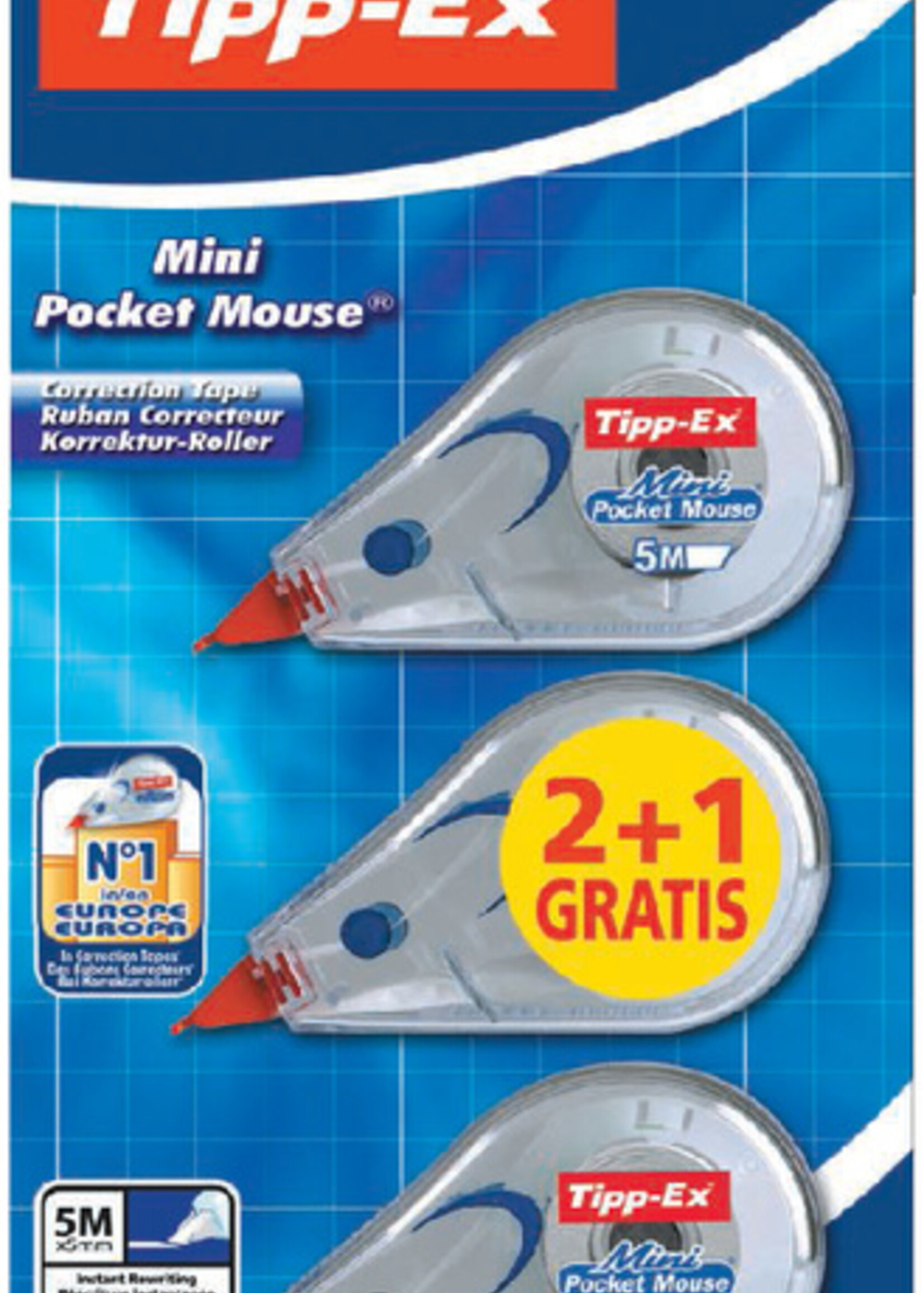 Tipp-ex Correcteur Tipp-Ex Pocket Mouse 2+1 gratuit sous blister