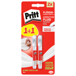 Stylo correcteur Pritt fluide 8ml blister 2 pièces