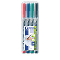 Staedtler Viltstift Staedtler Lumocolor 311 non permanent S set à 4 assorti