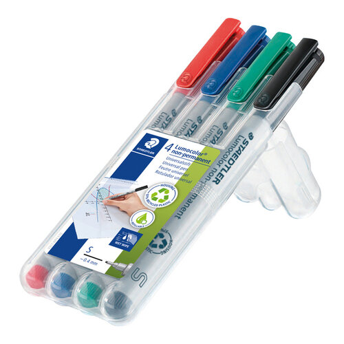 Staedtler Viltstift Staedtler Lumocolor 311 non permanent S set à 4 assorti