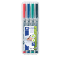 Staedtler Viltstift Staedtler Lumocolor 316 non permanent F set à 4 stuks assorti