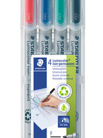 Staedtler Viltstift Staedtler Lumocolor 316 non permanent F set à 4 stuks assorti