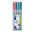 Staedtler Feutre Staedtler Lumocolor 315 non permanent M 4 pièces assorti