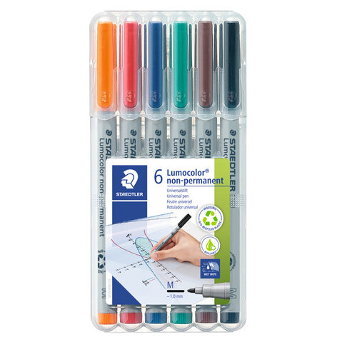 Staedtler Feutre Staedtler Lumocolor 315 non permanent Medium 6 pièces assorti