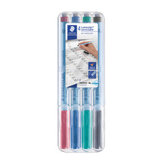 Feutre rétroproj Staedtler Lumo F305 correctable 4pcs ass