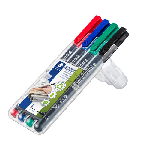 Staedtler Feutre Staedtler Lumocolor 313 permanent SF 4 pièces assorti