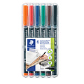 Staedtler Viltstift Staedtler Lumocolor 313 permanent S set à 6 stuks assorti