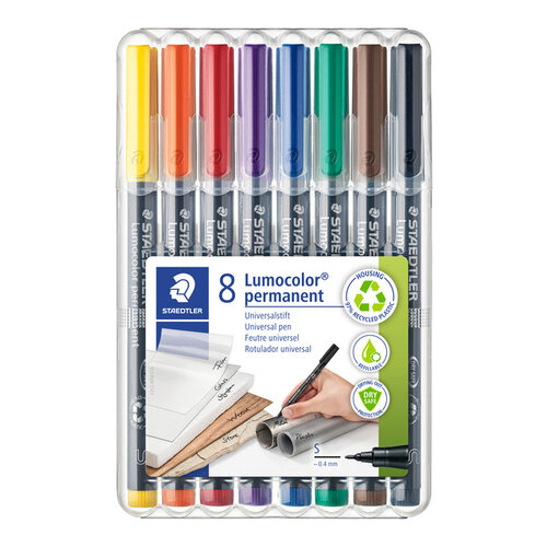 Staedtler Feutre Staedtler Lumocolor 313 permanent S 8 pièces assorti