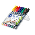 Staedtler Viltstift Staedtler Lumocolor 313 permanent S set à 8 stuks assorti