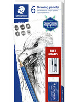 Staedtler Potlodenset Staedtler Design Journey Lumograph met gratis gum en puntenslijper