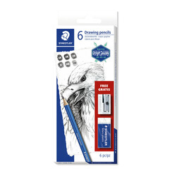 Potlodenset Staedtler Design Journey Lumograph met gratis gum en puntenslijper