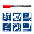 Staedtler Viltstift Staedtler Lumocolor 317 permanent M set à 3 +1 stuk gratis