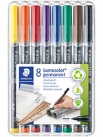 Staedtler Viltstift Staedtler Lumocolor 317 permanent M set à 8 stuks