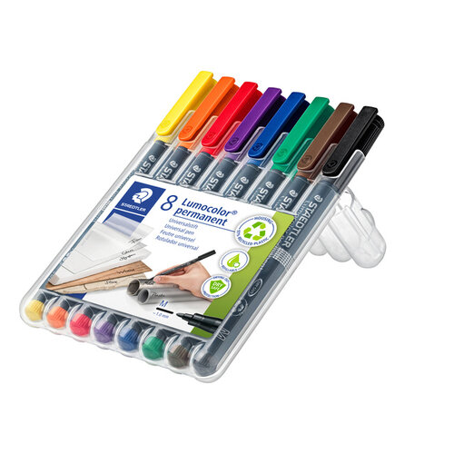 Staedtler Feutre Staedtler Lumocolor 317 permanent Medium 8 pièces assorti