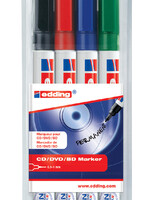 edding Feutre CD edding 8400 pointe ogive 0,5-1mm étui 4pcs ass