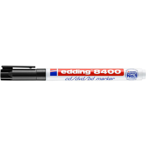 edding Cd marker edding 8400 rond  0.5-1.0mm blister à 2 stuks zwart