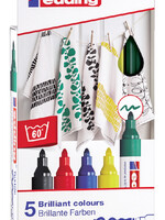 edding Viltstift edding 4500 textiel rond 2-3mm basis assorti