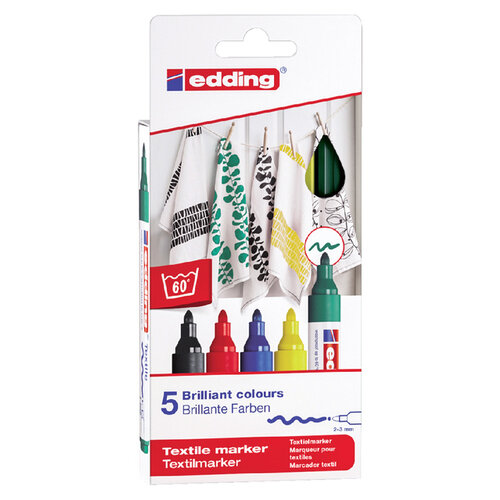 edding Viltstift edding 4500 textiel rond 2-3mm basis assorti