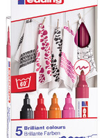 edding Marqueur Textile edding 4500 ogive 2-3mm couleurs chaudes assorti