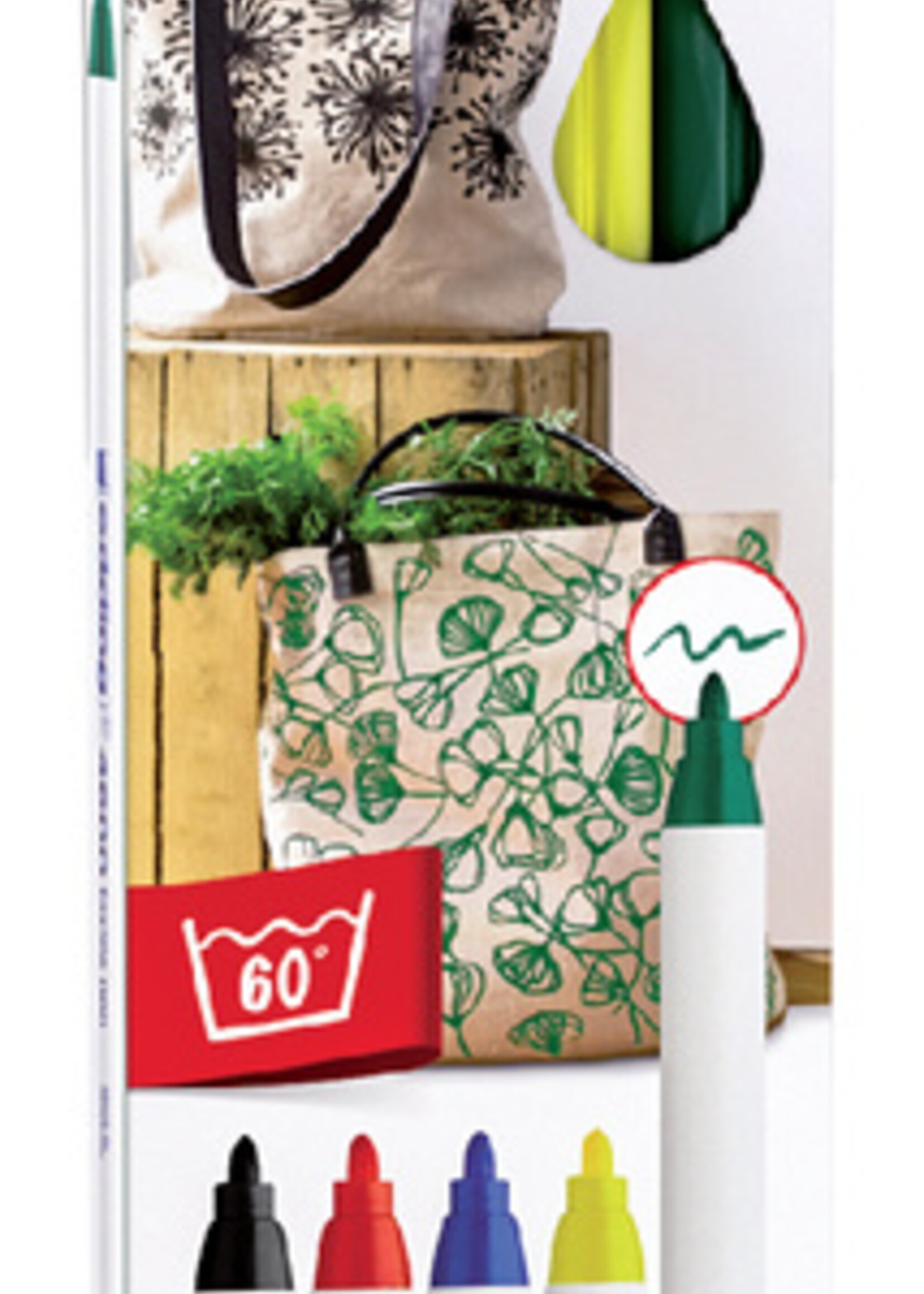 edding Viltstift edding 4600 textiel rond 1mm basis assorti