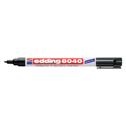 edding Viltstift edding 8040 wasgoed rond zwart 1mm