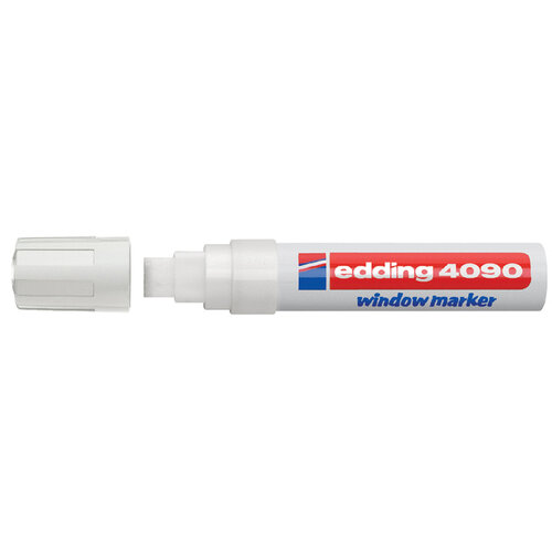 edding Viltstift edding 4090 window schuin wit 4-15mm op blister