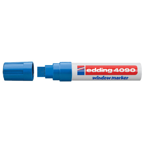 edding Viltstift edding 4090 window schuin blauw 4-15mm op blister
