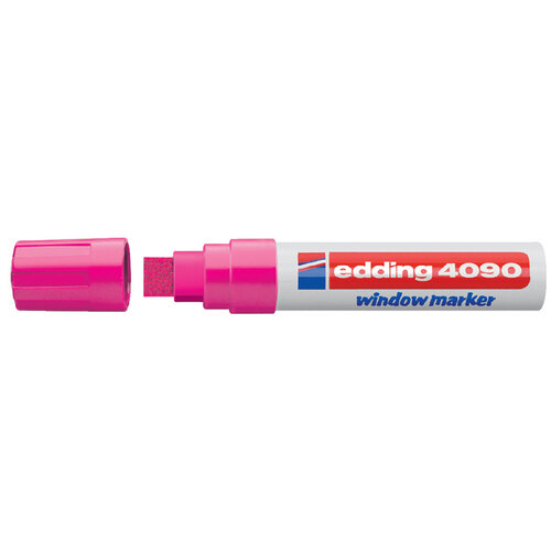 edding Viltstift edding 4090 window schuin neonroze 4-15mm blister