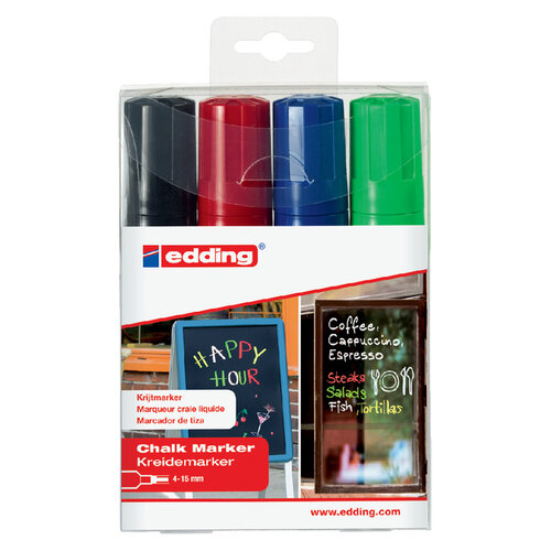 edding Viltstift edding 4090 window schuin ass 4-15mm etui à 4st