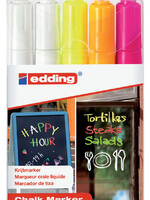 edding Marqueur craie edding 4095 ogive 2-3mm ass étui 5pcs