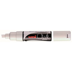 Marqueur craie Uni-Ball biseauté 8.0mm blanc