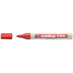 Feutre Laque edding 750 Pointe ogive 2-4mm rouge