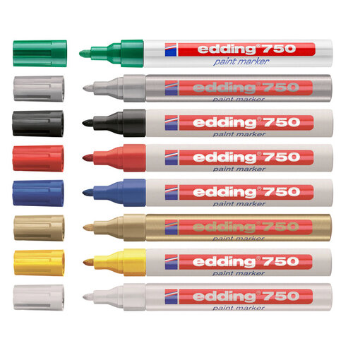 edding Viltstift edding 750 lakmarker rond blauw 2-4mm