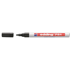 Viltstift edding 751 lakmarker rond zwart 1-2mm