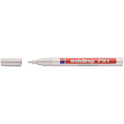 Viltstift edding 751 lakmarker rond wit 1-2mm