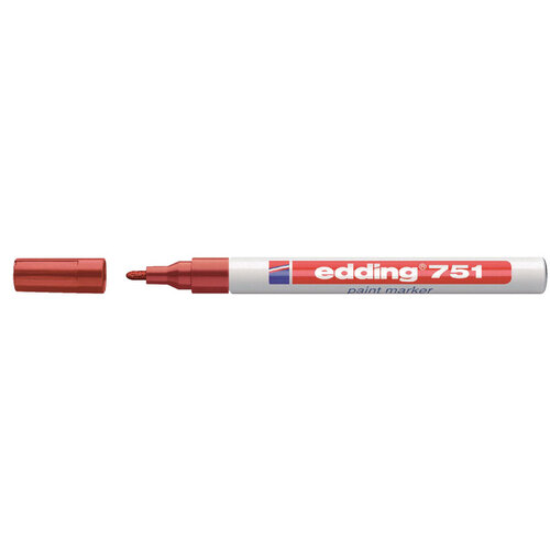 edding Feutre Edding 751 laqué ogive 1-2mm rouge