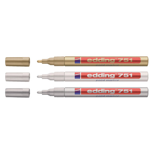 edding Feutre Laque edding 751 Pointe ogive 2mm or