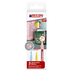 Viltstift edding 751 lakmarker pastel set à 3 stuks assorti