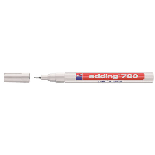 edding Viltstift edding 780 lakmarker rond wit 0.8mm blister