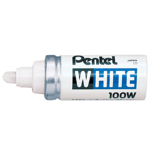 Pentel Viltstift Pentel 100W lakmarker rond wit 4mm