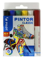 Pilot Verfstift Pilot Pintor classic 1.0mm ass etui à 6 stuks assorti